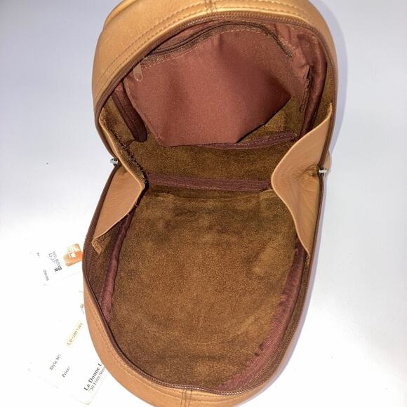 LE DONNE MINI SOFT TAN LEATHER BACKPACK - Picture 10 of 16